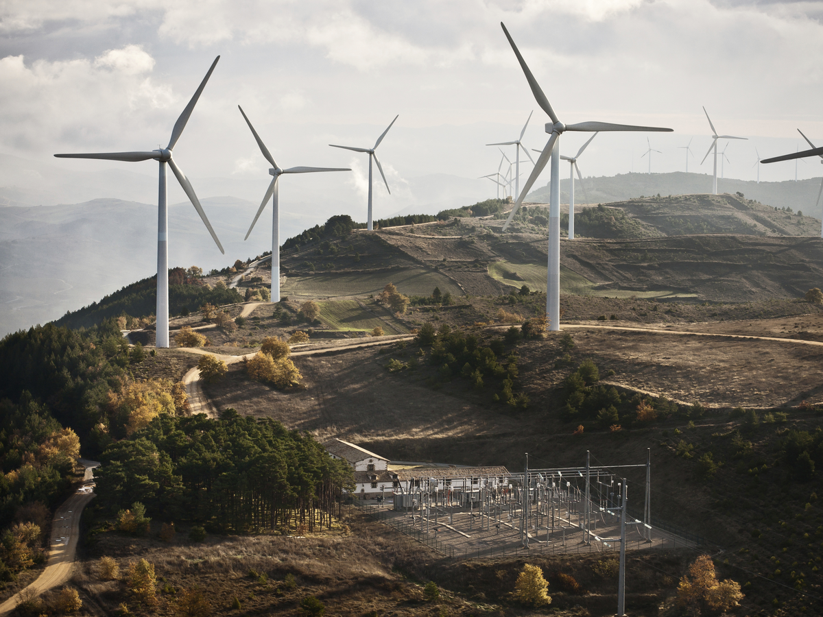 Wind Turbines near substation